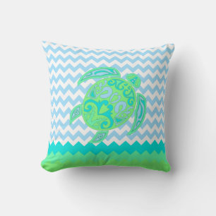 Coussin d'accent de tortue d'océan de cottage de