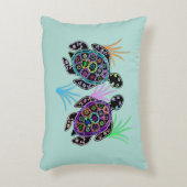 Coussin d'accent de tortues de mer (Devant(Vertical))