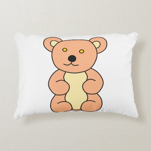 Coussin d'accent d'ours en peluche (Devant)