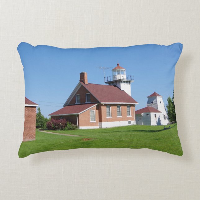 Coussin d'accent du phare de Sherwood Point (Devant)