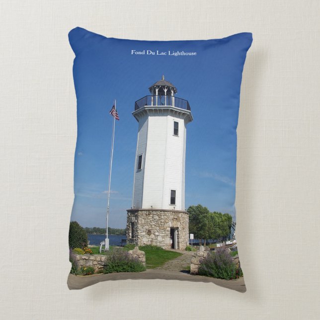Coussin d'accent du phare Fond Du Lac (Dos(Vertical))