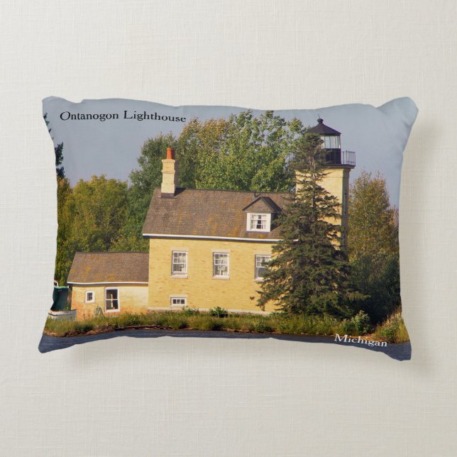Coussin d'accent du phare Ontonagon 2023 (Dos)