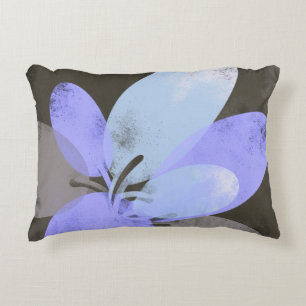 Coussin d'accent Fleur Violette – Art floral moder