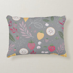 « Coussin d'accent floral aux fruits colorés »
