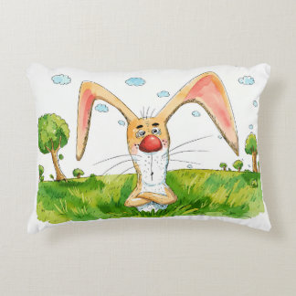 Coussin d'accent Funny Bunny - Lapin de dessin ani