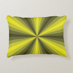 Coussin d'accent jaune Illusion d'optique
