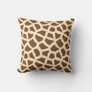 Coussin d'accent Motif à fourrure Giraffe