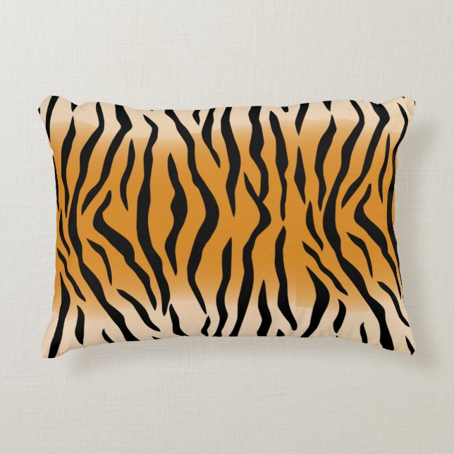 Coussin d'accent Motif de la peau de tigre sauvage (Devant)