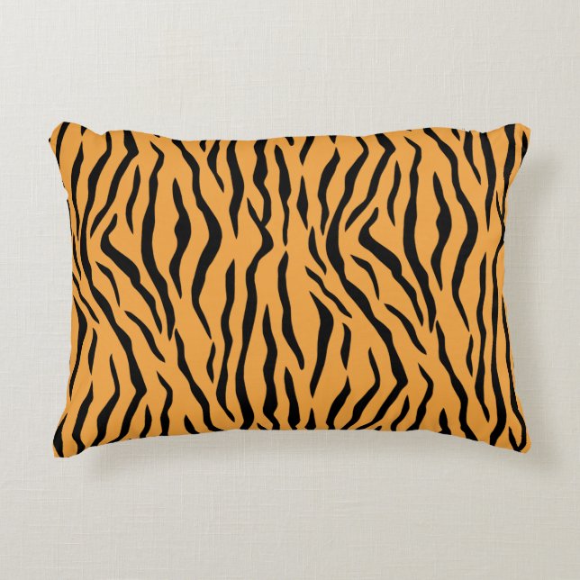 Coussin d'accent Motif de la peau de tigre sauvage (Devant)