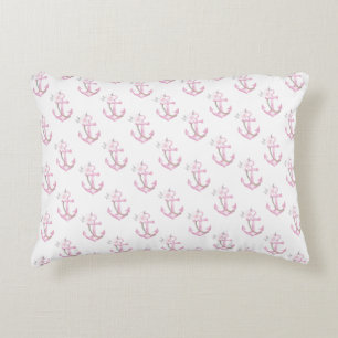 Coussin d'accent nautique Eau rose Anchor Co