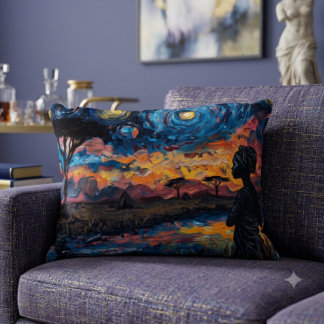 Coussin d'accent Nuit étoilée africaine 40x30 cm