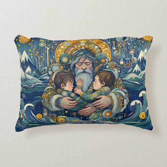 coussin d'accent "nuit froide, bras forts" (Devant)