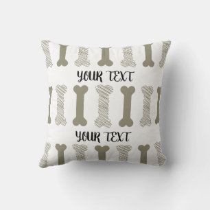 Coussin d'accent os gribouillé mignon