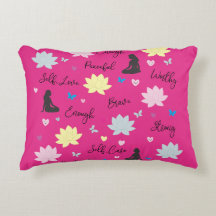 Coussin d'accent rose Lotus Soins personnels et Bi