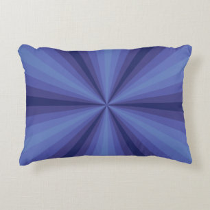 Coussin d'accents bleu illusion optique