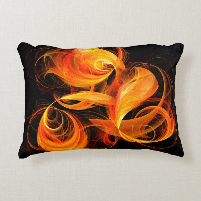 Coussin d'accents d'art Abstrait Fireball (Devant)