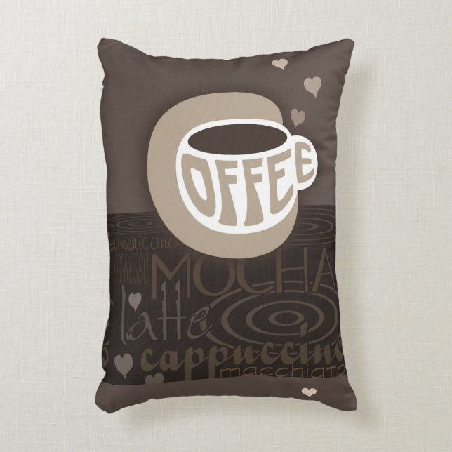 Coussin d'accents de café (Devant(Vertical))
