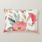 Coussin d'accents de fleur rose (Dos)