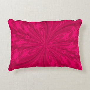 Coussin d'accents de framboise Abstrait
