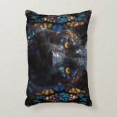 Coussin d'accents de panneau noir (Devant(Vertical))