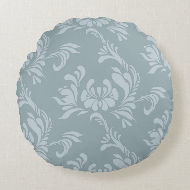 Coussin d'accents ronds bleu et zinc (Devant)