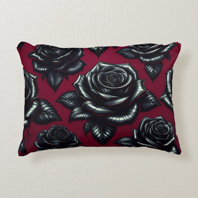 Coussin d'accents Rose noir (Devant)