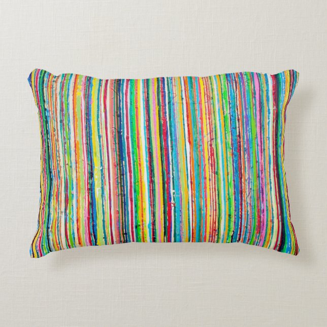 Coussin d'accentuation à rouleaux arc-en-ciel (Devant)