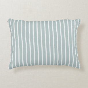 Coussin d'accentuation blanc et bleu dépoli