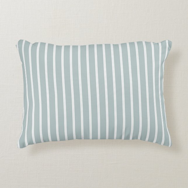Coussin d'accentuation blanc et bleu dépoli (Devant)