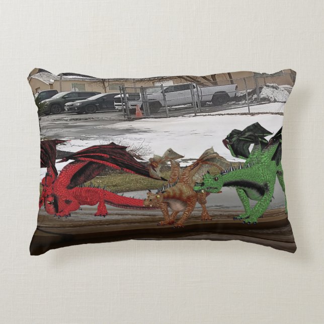 Coussin d'accentuation de la famille Dragon (Devant)