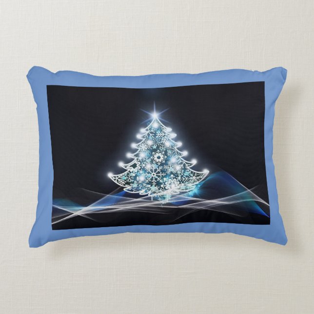 Coussin d'accentuation de l'arbre de Noël blanc (Devant)