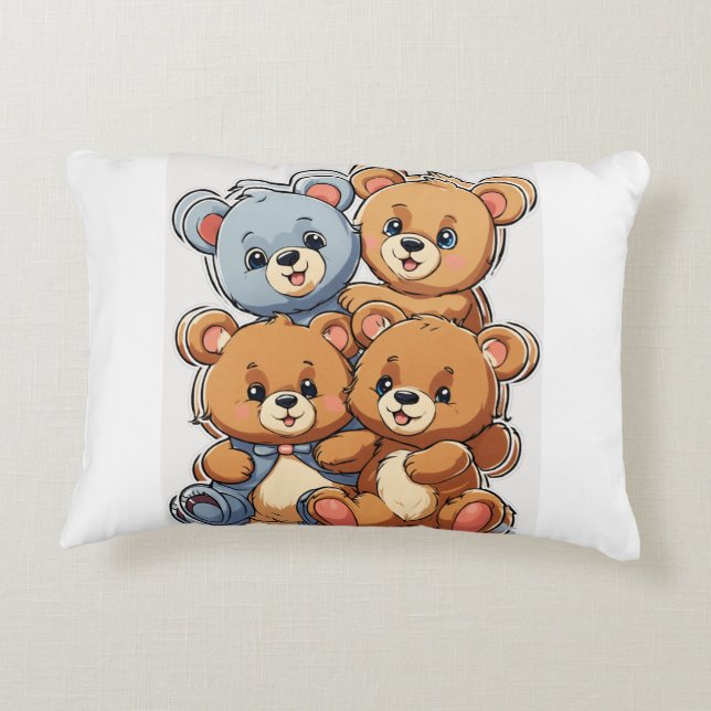 Coussin d'accentuation de l'ours adorable (Dos)