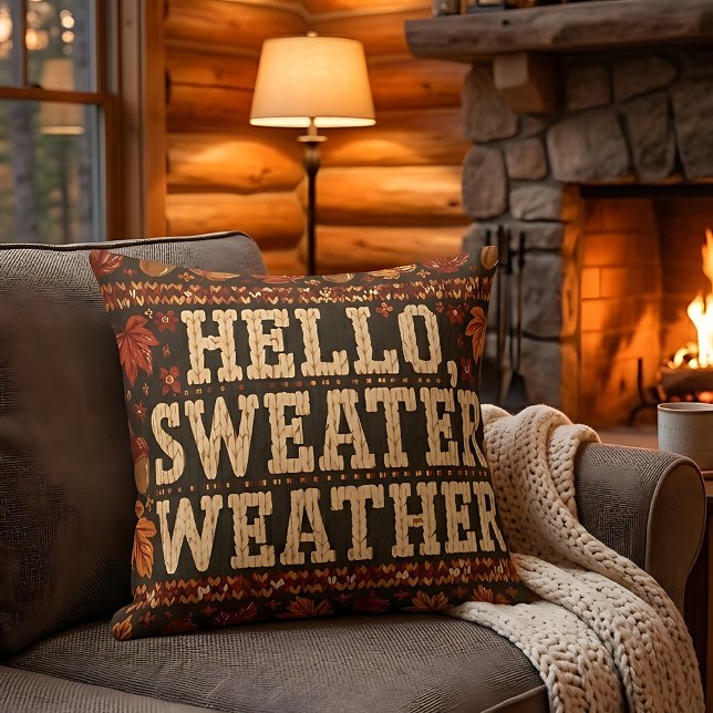 Coussin d'accentuation de météo de pull d'automne  (Créateur téléchargé)