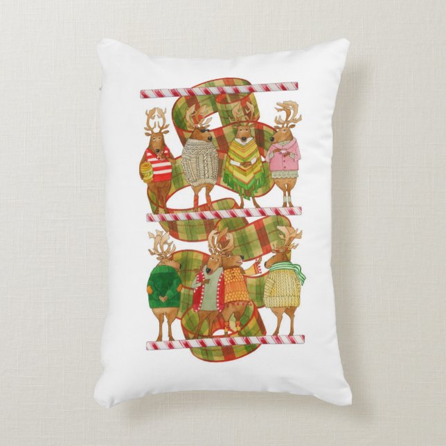 COUSSIN D'Accentuation DE NOËL REINDEER (Devant(Vertical))