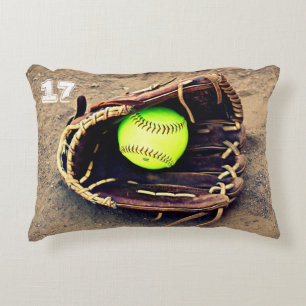 Coussin d'accentuation de softball de texte person