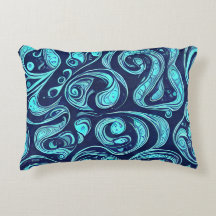 Coussin d'accentuation de teintes bleues