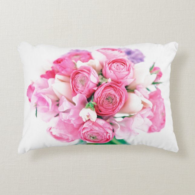 Coussin d'accentuation des fleurs roses (Devant)