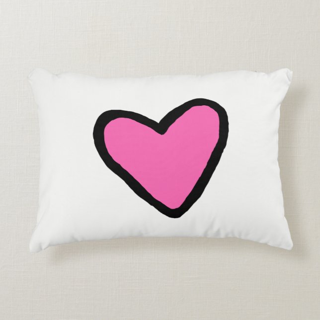 Coussin d'accentuation du coeur rose (Devant)