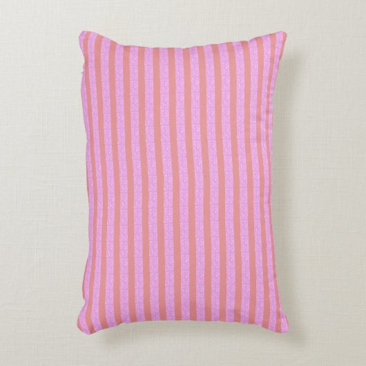 Coussin d'accentuation en bande rose (Devant(Vertical))