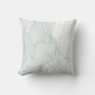 Coussin d'accentuation en marbre gris et turquoise