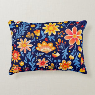 Coussin d'accentuation fleurie et luisante