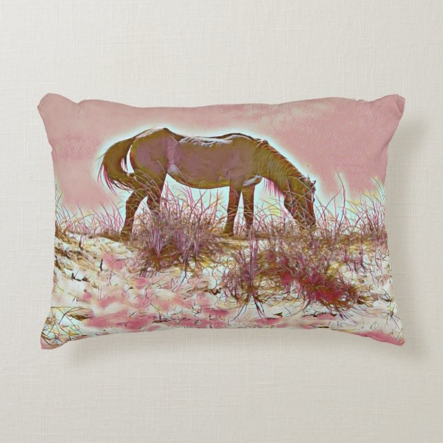 coussin d'accentuation rose brun brun de l'herbe d (Devant)
