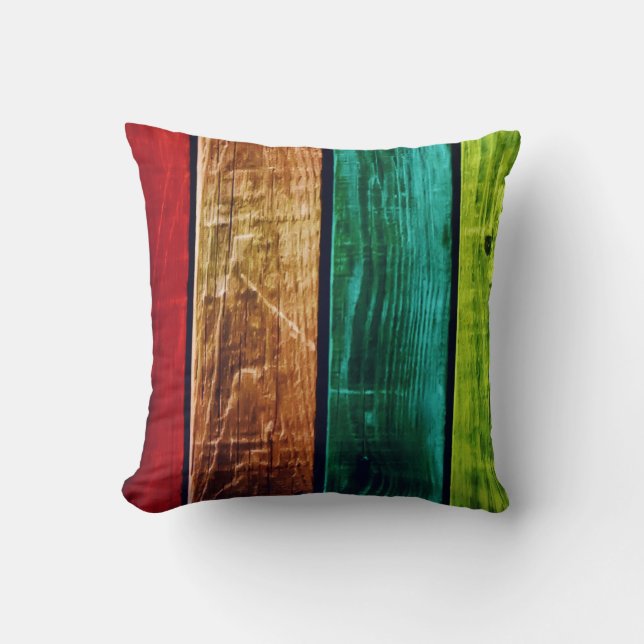 Coussin d'accentuation rouge et verte Brown Turquo (Recto)