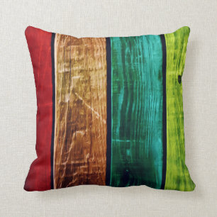 Coussin d'accentuation rouge et verte Brown Turquo