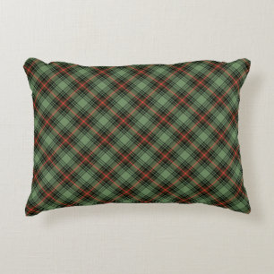 Coussin d'accentuation Vintage vert, rouge et noir