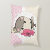 Coussin d'accès personnalisé pour bébé rose Giraff (Dos(Vertical))