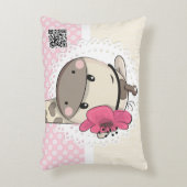 Coussin d'accès personnalisé pour bébé rose Giraff (Devant(Vertical))