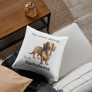 Coussin Dachshund Brun Personnaliser