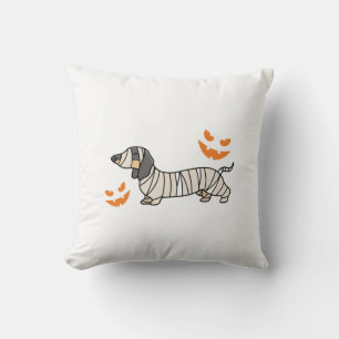 Coussin Dachshund Chien Halloween Bonbons Maïs Lune pleine