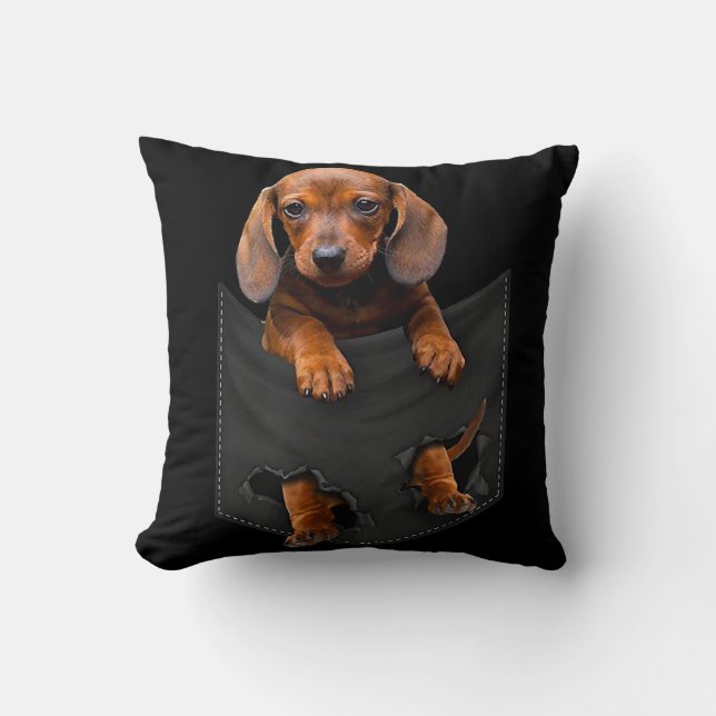 Coussin Dachshund Dans Mon Pocket Dachshund Weiner Dog Don (Recto)